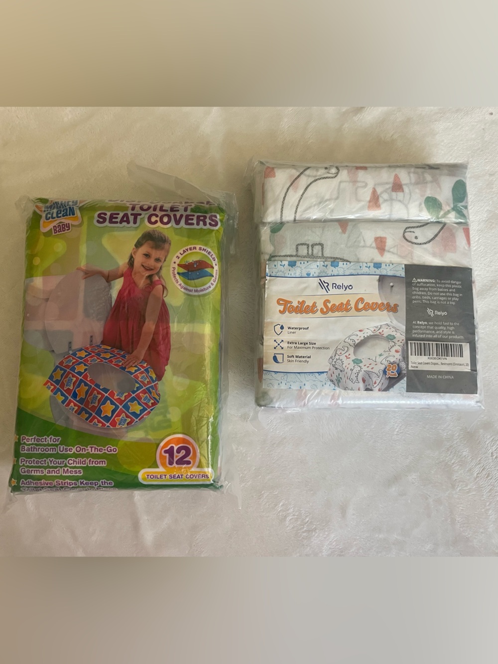 Disposable Travel Toilet Seat Covers Lot 2 Packs Mighty Clean Baby Relyo New